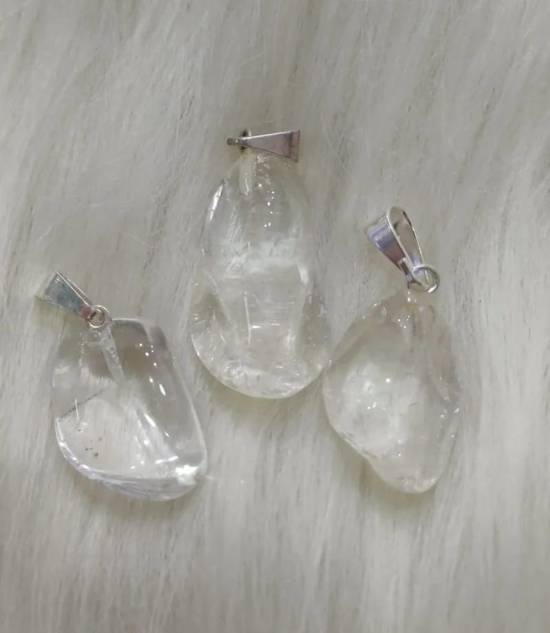 Dije Piedra natural Cuarzo Cristal (chica) (copia)